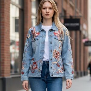 Eric Stewart Vintage Embroidered Denim Jacket